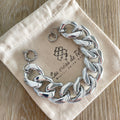 Bracelet en grosses mailles argentées en acrylique modèle Ohéa