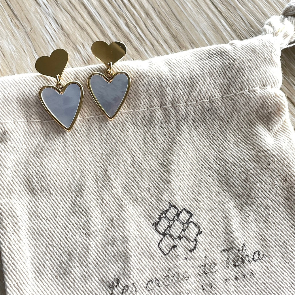 Boucles d'oreilles en acier inoxydable  modèle Aroha
