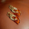 Boucles d'oreilles en grosses mailles modèle Ohea