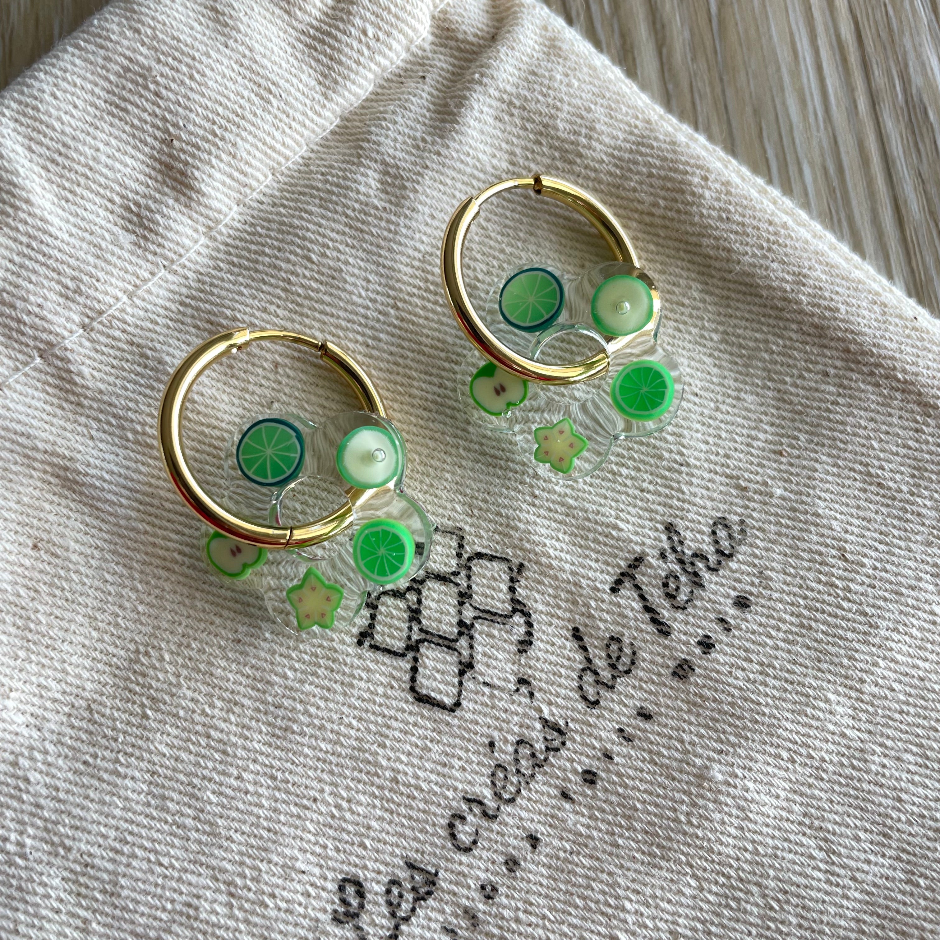 Pampilles fleurs avec ou sans créoles en acier inoxydable modèle Frutti Pop