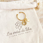 Bague réglable avec breloques en plaqué or modèle Mētāi