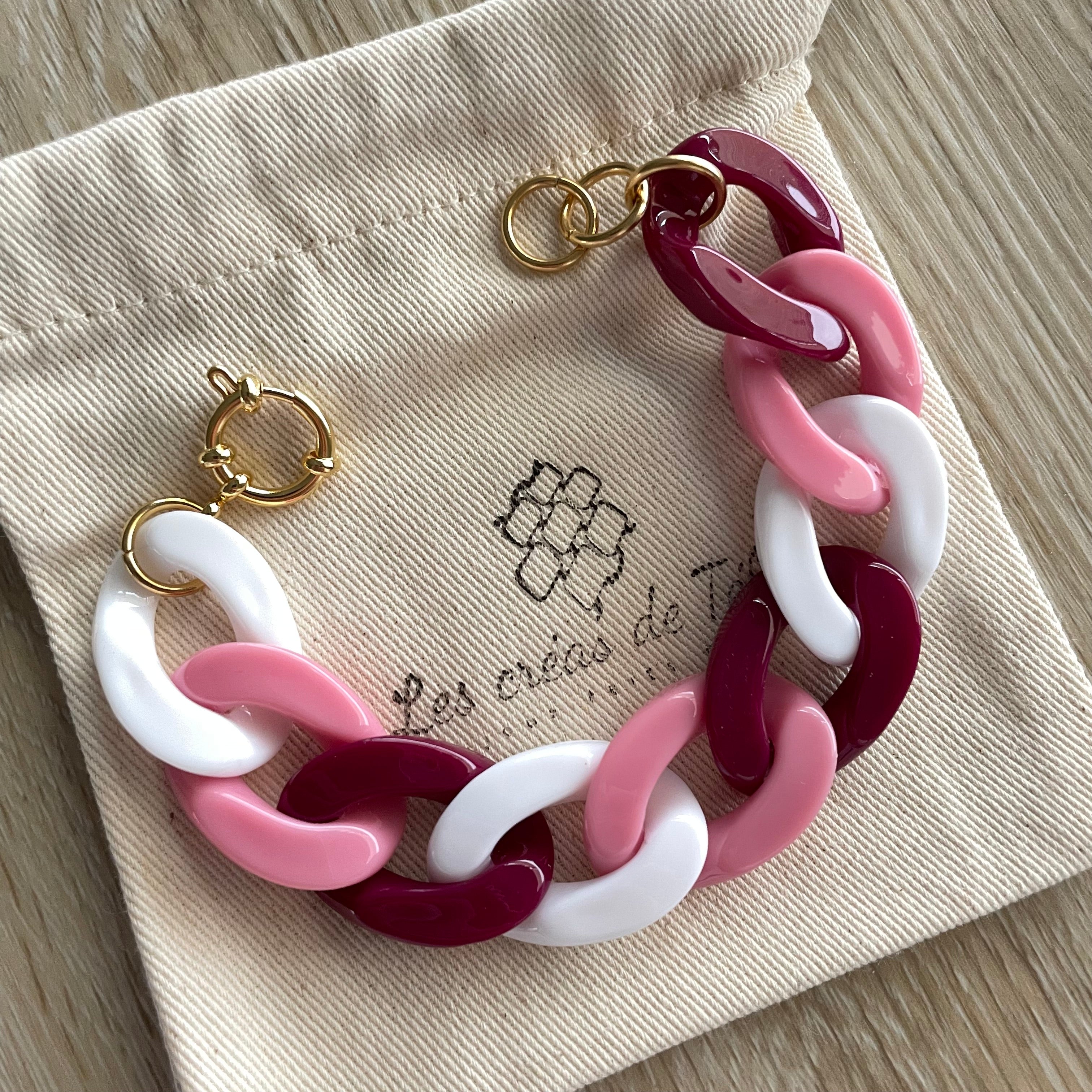 Bracelet tendance grosses mailles rmodèle Ohéa