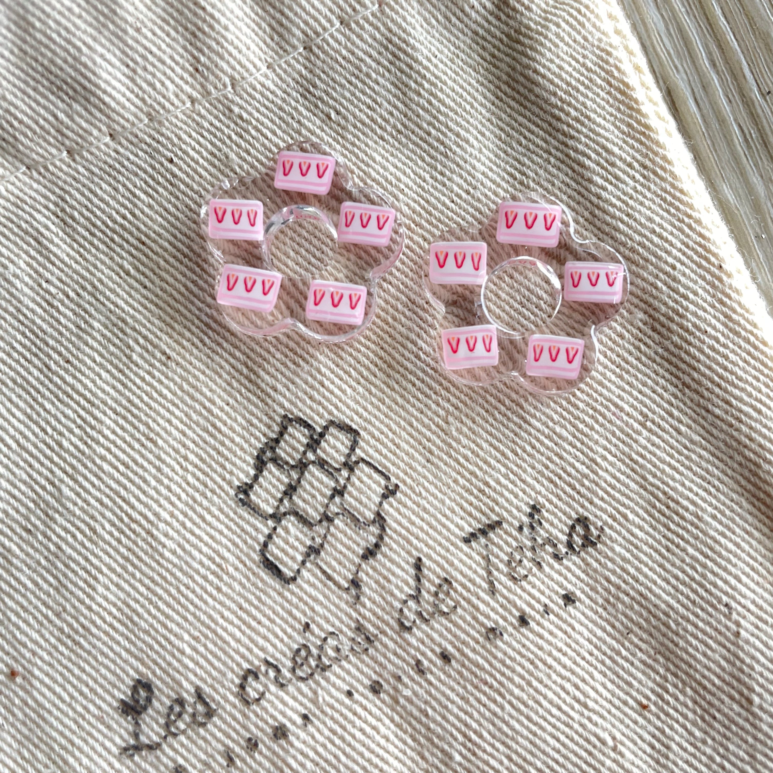 Pampilles fleurs en résine modèle Gourmandise