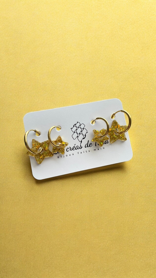 Box créoles avec breloque étoiles Matchy Matchy
