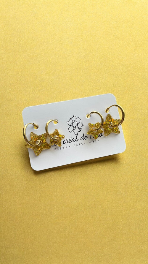 Box créoles avec breloque étoiles Matchy Matchy