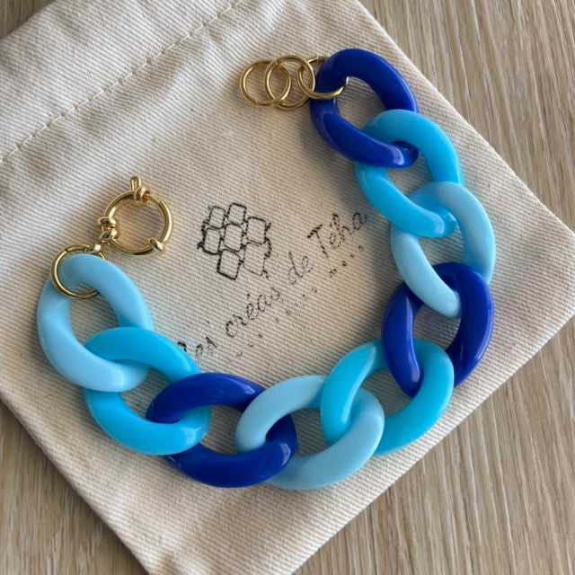 Bracelet tendance en grosses mailles taille M modèle Ohéa