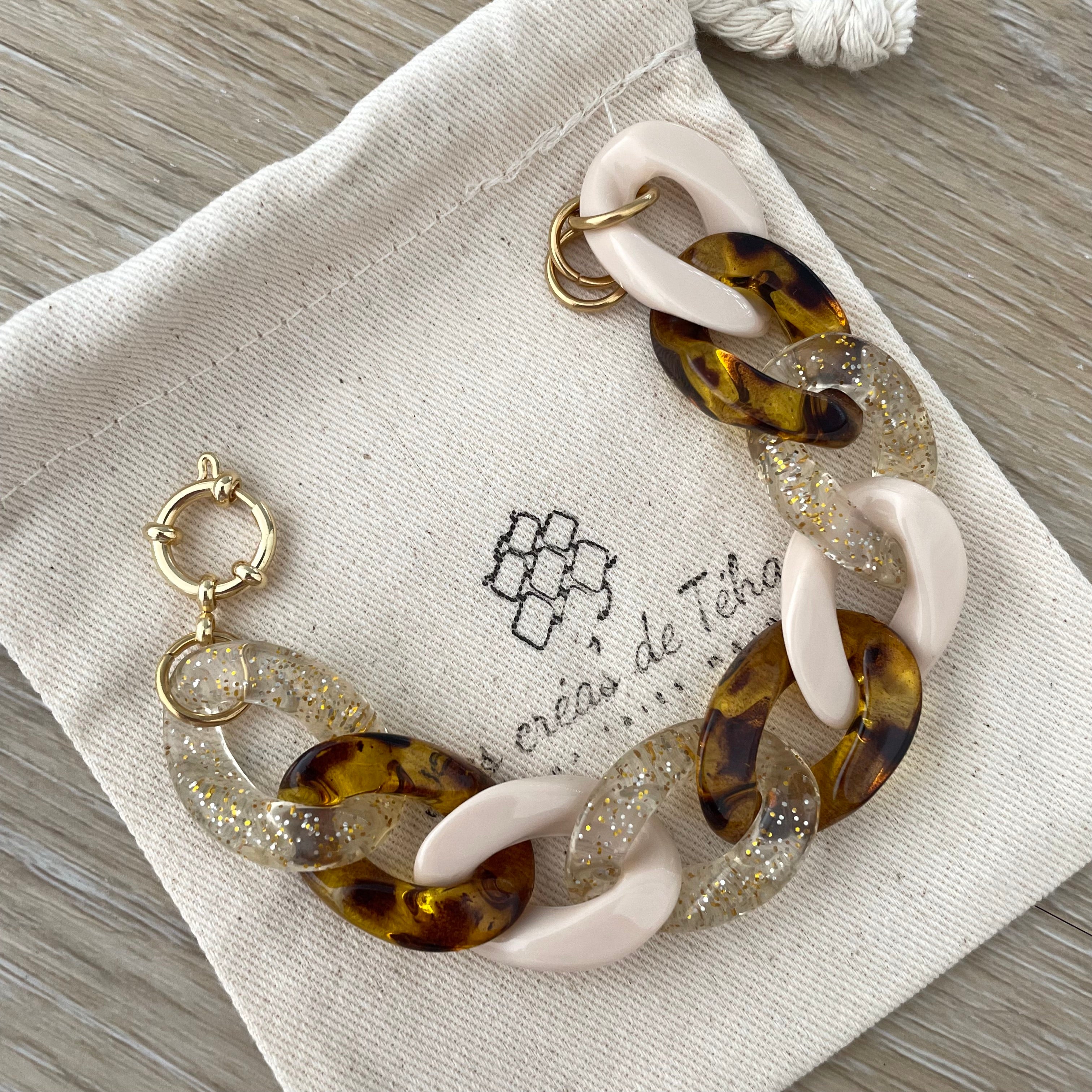 Bracelet tendance grosses mailles modèle Ohéa