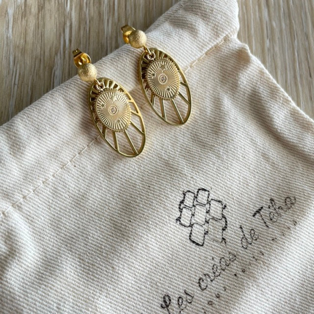 Boucles d'oreilles en acier inoxydable  modèle Aurore