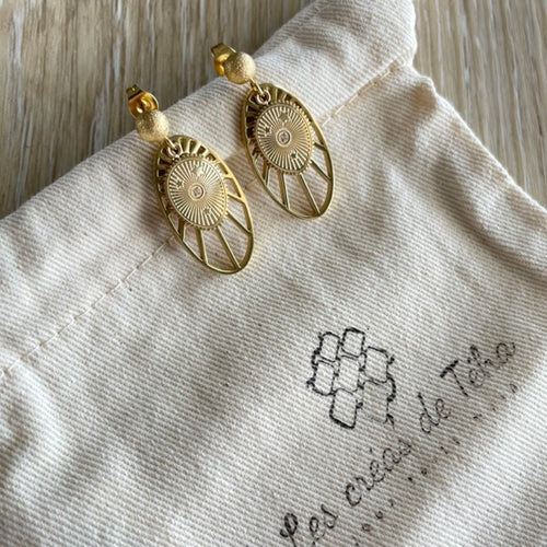 Boucles d'oreilles en acier inoxydable  modèle Aurore