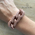 Bracelet en grosses mailles en acrylique modèle Ohéa