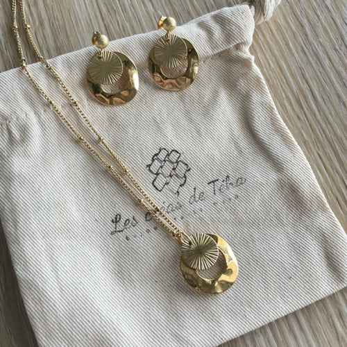 Boucles d'oreilles en acier inoxydable  modèle Éclipse