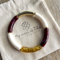 Bracelet élastique tendance perles incurvées modèle Ata