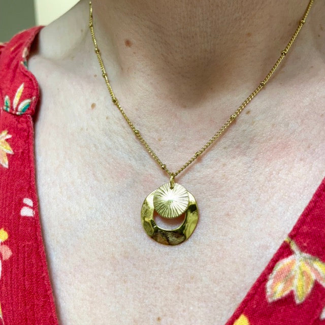 Collier en acier inoxydable  modèle Éclipse