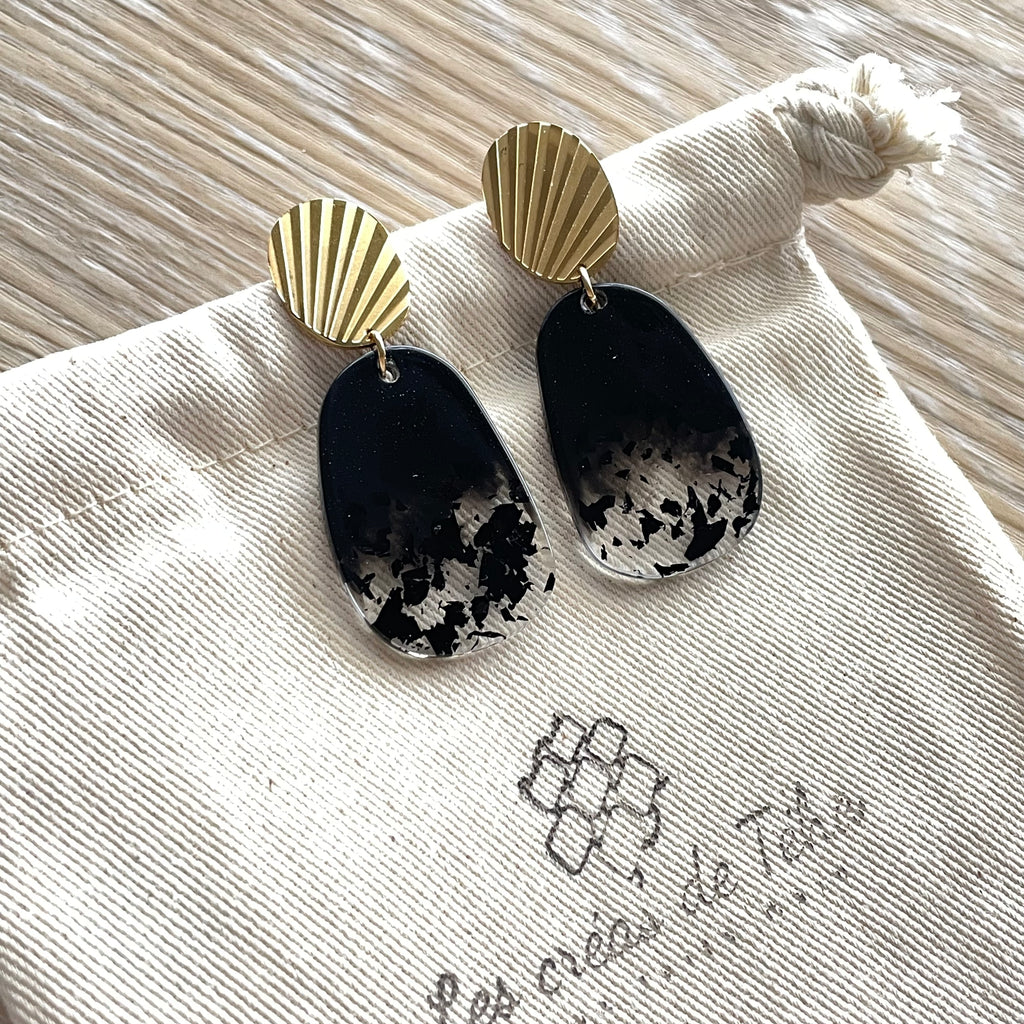 Boucles d’oreilles en  acier inoxydable modèle Māpura