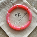 Bracelet élastique tendance perles incurvées modèle Ata