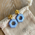 Boucles d’oreilles en acier inoxydable et pâte polymère modèle Alvea