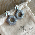 Boucles d’oreilles en acier inoxydable et pâte polymère modèle Alvea