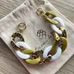Bracelet tendance grosses mailles modèle Ohéa fauve doré