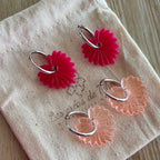 Pampilles interchangeables avec  ou sans créoles modèle Palma collection Octobre rose