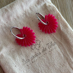 Pampilles interchangeables avec  ou sans créoles modèle Palma collection Octobre rose
