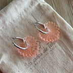 Pampilles interchangeables avec  ou sans créoles modèle Palma collection Octobre rose