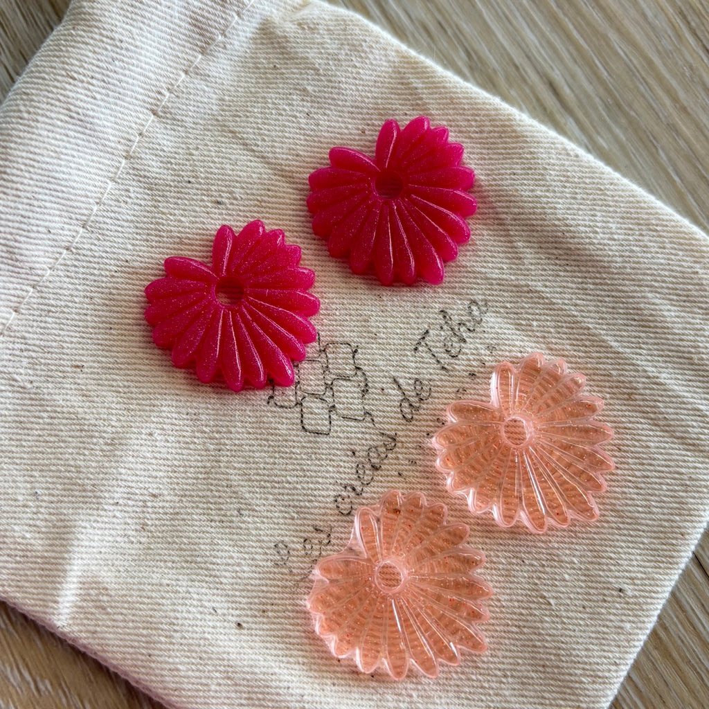 Pampilles interchangeables avec  ou sans créoles modèle Palma collection Octobre rose