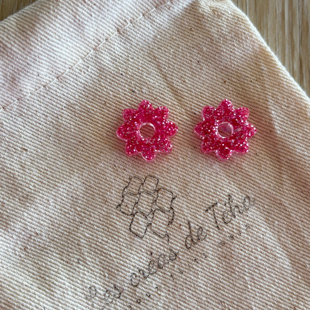 Pampilles interchangeables modèle Flower Octobre rose